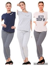 Ladies Ex Store Pyjama Set 100% cotton Loungewear PJ’s nightwear  Size S-XL