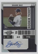 2022 Chronicles Contenders Rookie Ticket Optic Holo Prizm Shane Baz #36 Auto 0tx