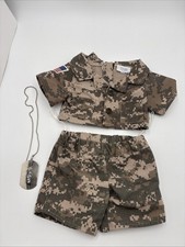 Build a Bear Military Camo Army Fatigues Uniform Teddy Clothes BABW VERY GOOD 