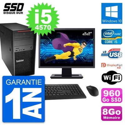 PC tour LENOVO P300 Bildschirm 22 '' Intel i5-4570 RAM 8Go SSD 960Go Windows 10