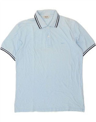 GEOX Mens Polo Shirt Large Blue Cotton AV02