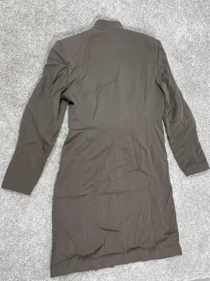 Abrigo Mujer Emporio Armani IT 42 Marrón Lana Virgen Hecho en Italia Militar Largo Foto 3 de 4