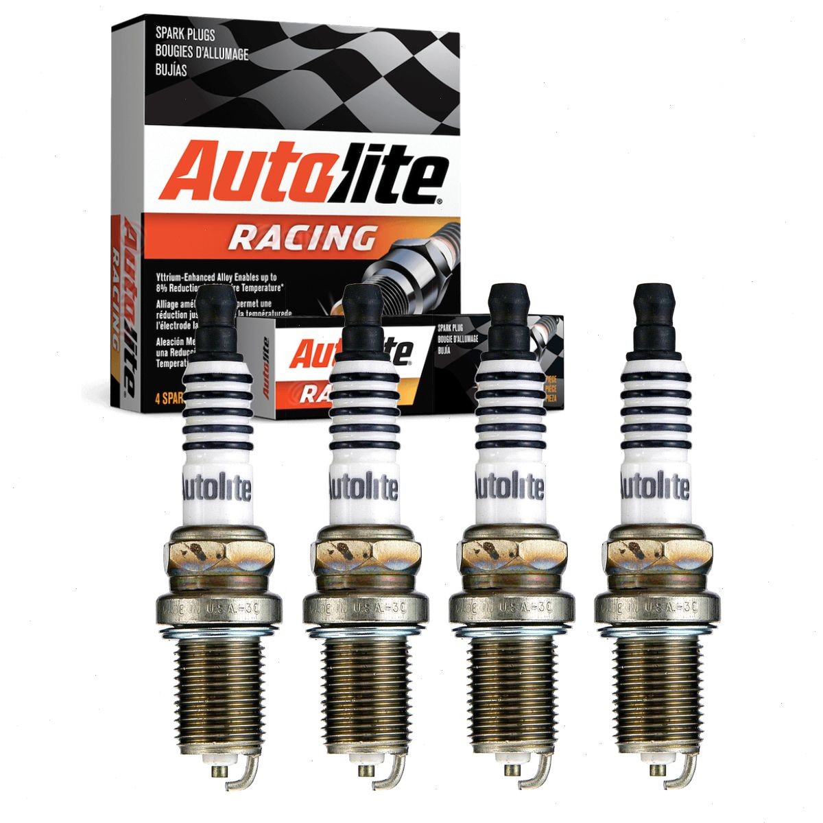 4 pc Autolite Racing AR3923 Spark Plugs for 6962 344 Ignition Wire Secondary ce