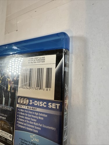 X-Men: First Class (Blu-ray + DVD, 2011, 3 Disc Set Comics Based Movie. NM - Imagen 8 de 16