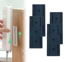 Meetitsneeds Adhesive Punch-Free Socket Holder,Wall Mount Power Strip Organizer