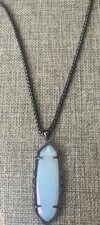 Kendra Scott Frances Mystic Bazaar Gunmetal Black Opalite Necklace
