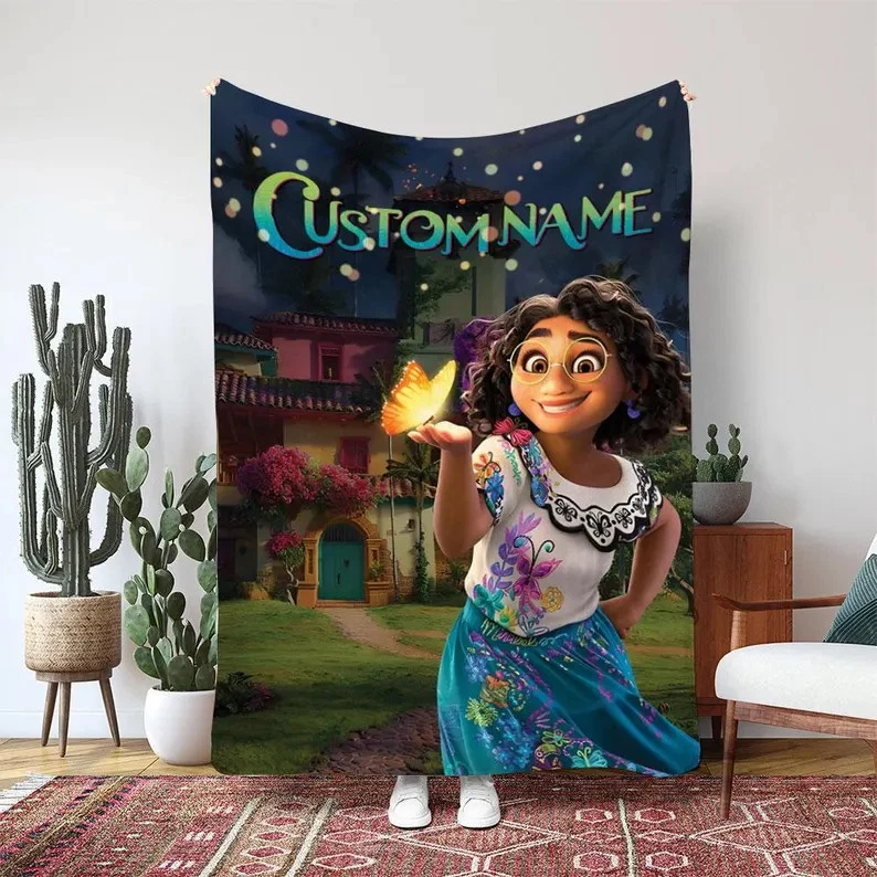 Encanto Mirabel Blanket, Disney Mirabel Magical Butterfly Custom Fleece Blanket