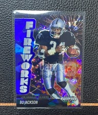 2025 Panini Prizm Black Football BO JACKSON Fireworks Blue Ice /125 #19