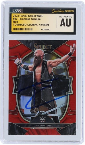 Tommaso Ciampa WWE Signed 2023 Panini Select Red Prizm #80 #/175 CGC Card