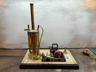 RARE VINTAGE BING STATIC LIVE STEAM ENGINE GENERATOR SET RESTAURATION PROJECT