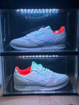Size 10.5 - Reebok Classic Leather Ripple Clip SU White Teal Lava