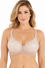 NWT Lilyette by Bali Beautiful Support Lace Underwire Minimizer Bra Size:34D