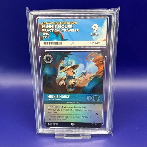Minnie Mouse Practical Traveler 219/204 Epic Lorcana Wilds Unknown ACE 9 Card