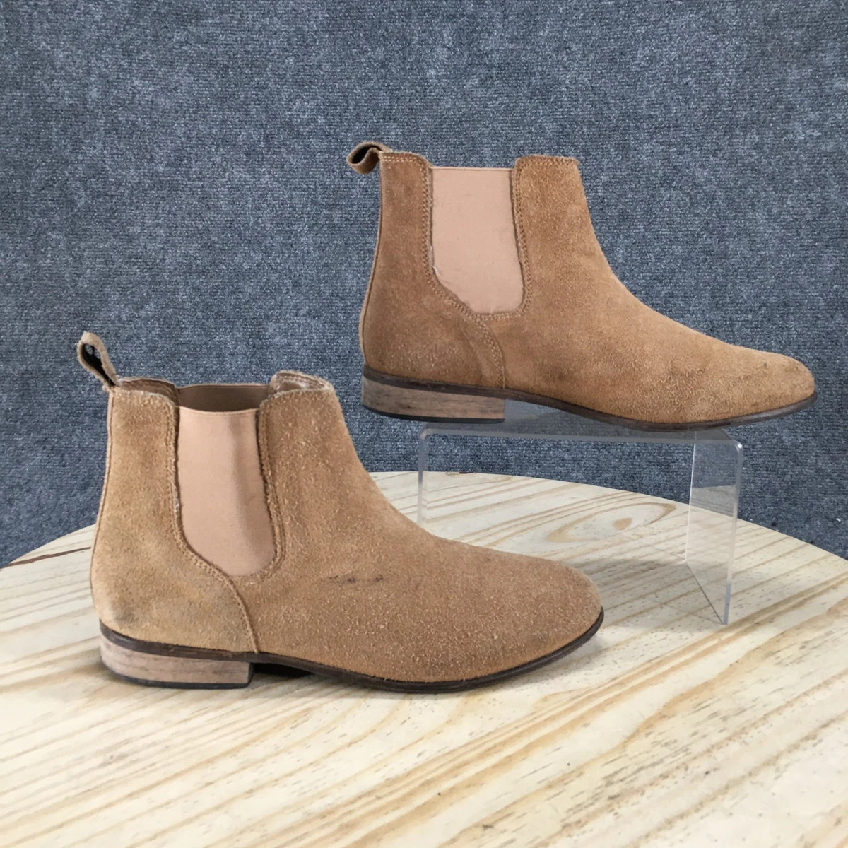 Urban Outfitters Tan Suede Leather Pull On Chelse Boot J. Crew Pull on Chelsea Boots in Desert Sand | Mercari main image 3