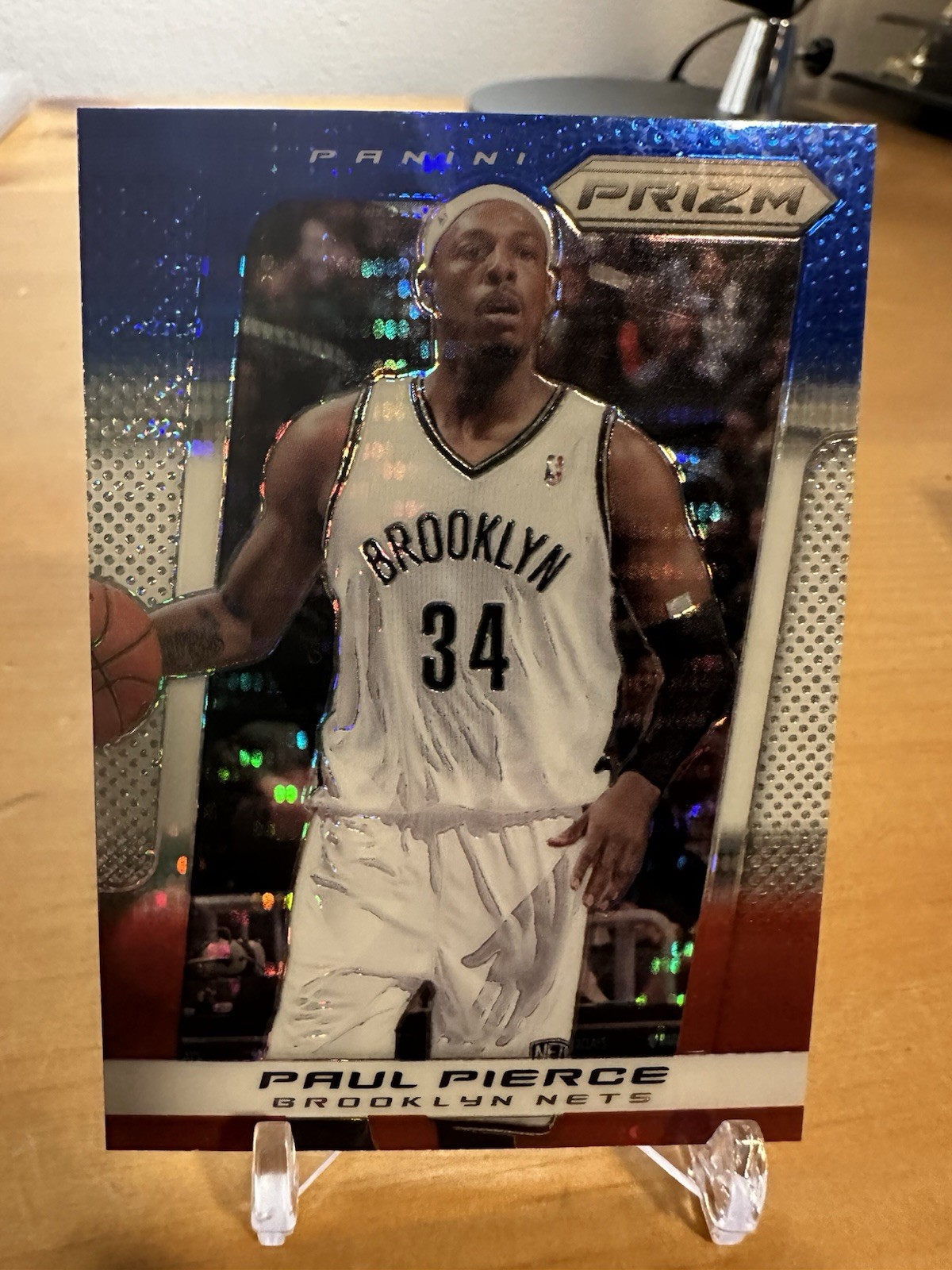 2013-14 Panini Prizm Blue White & Red Pulsar Prizm Paul Pierce #16
