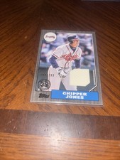 2022 Series 1 1987 Topps Baseball Relics Black /199 Chipper Jones #87R-CJ HOF