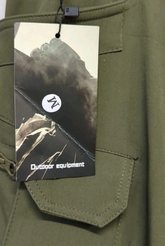 Outdoor Equipment Cargo Zipped Pockets Tactical Pants Men's Size M Olive Green - Picture 8 of 9
