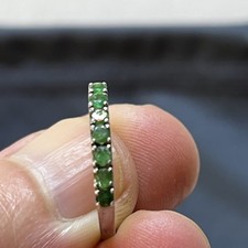 Vintage Silver and Emerald ring "Merry" brand