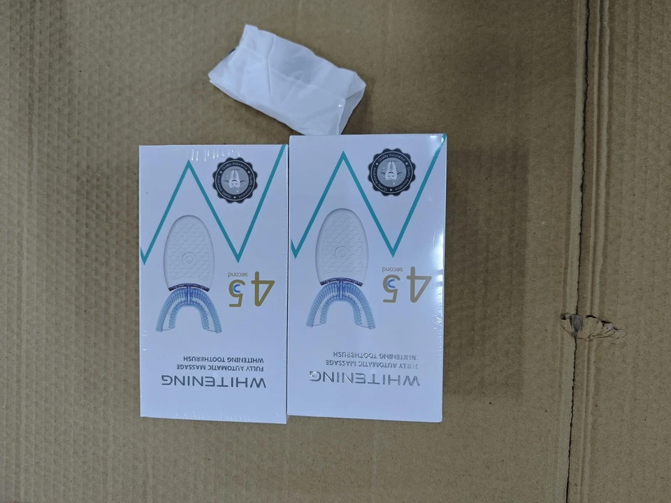 2 Pieces Ultrasonic Electric Toothbrush Adults U Shaped Automatic Toothbrushe... - Image 2 of 4