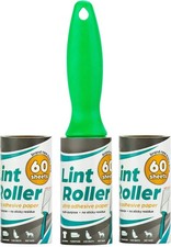 Lint Roller with 2 Refills, 180 Sticky Sheets, Pet Hair