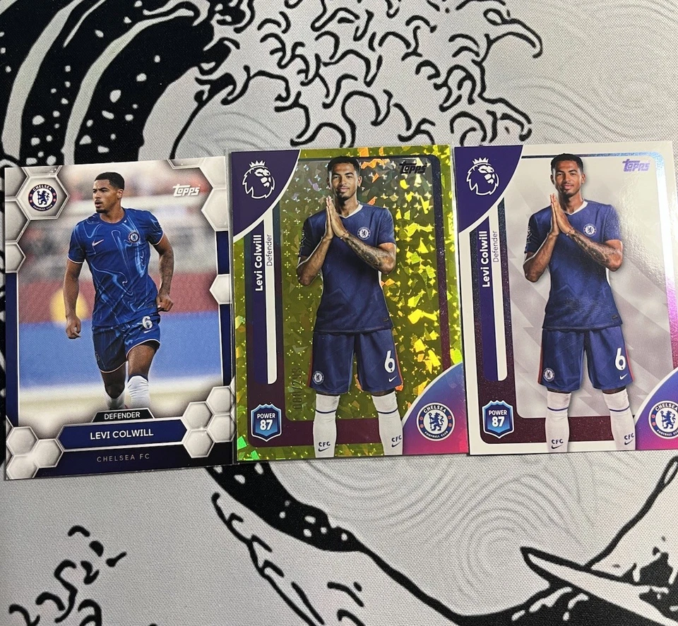 Levi Colwill Chelsea card lot (5)- 1 auto - 1 patch - Image 4 of 4