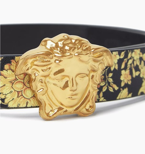 Designer Versace Youth Reversible Printed Belt Size 16 Or XL Authentic