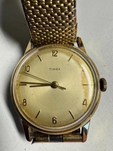Timex Vintage Early 60s Mercury Wind Up Watch 32MM Runs Good