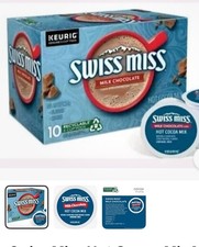 Swiss Miss Hot Cocoa Mix Milk Chocolate 10 Keurig K-Cup Pods Single Serve