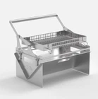 Urban Concrete Camping One Touch Grill Barbecue, Rotating Grill (Set of 2)