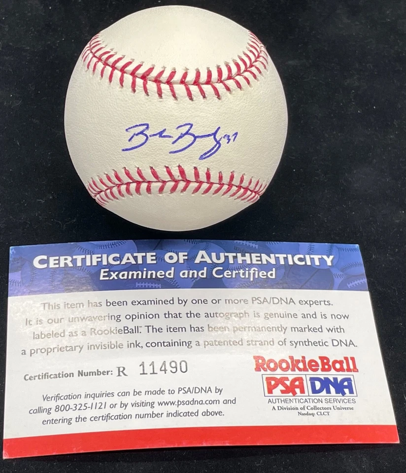 Brandon Beachy Atlanta Braves AUTOGRAPHED SIGNED baseball PSA/DNA Rookie Ball - Image 2 of 3
