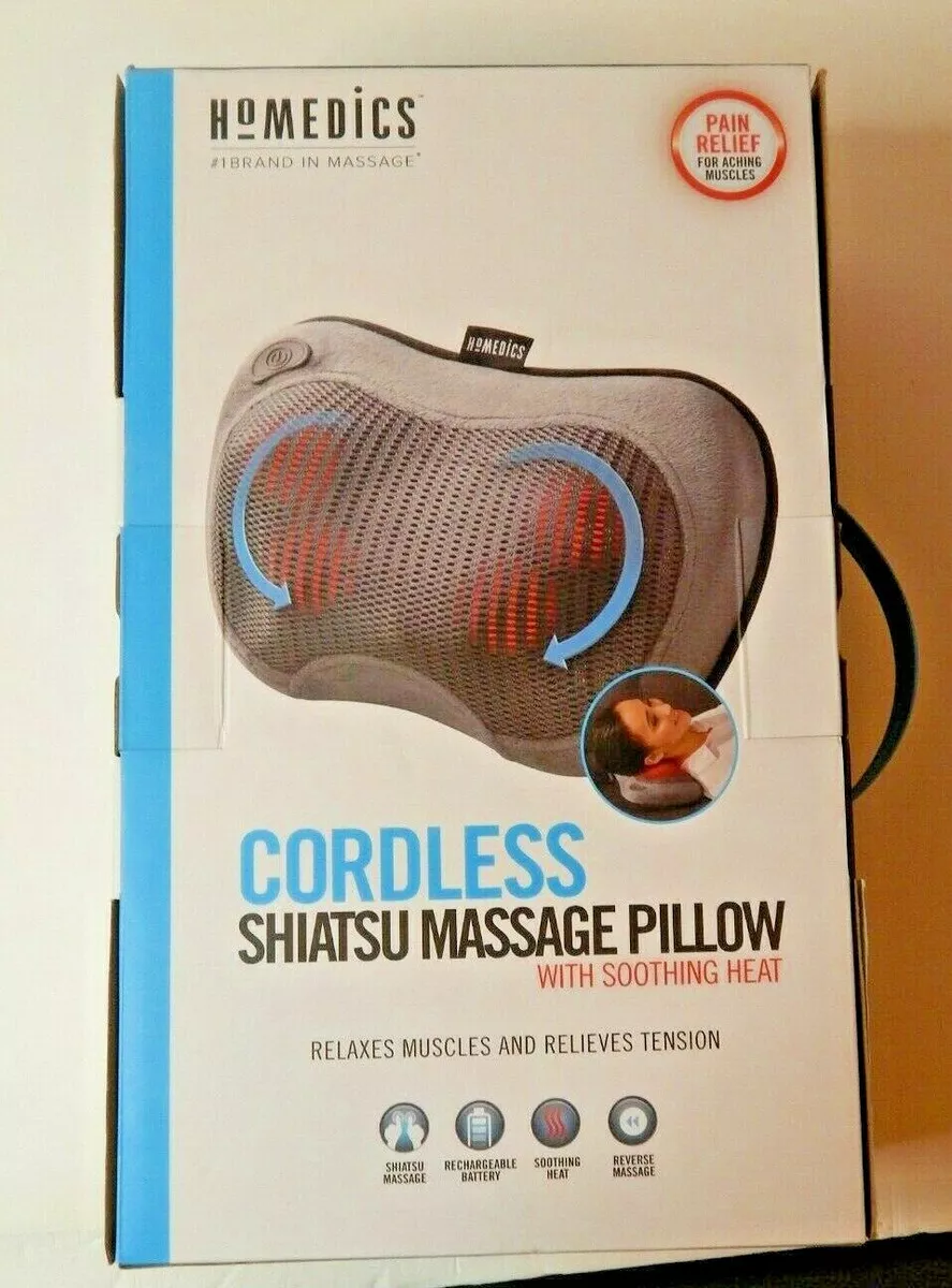 HoMedics Cordless Shiatsu Massage Pillow with Soothing Heat BNIB