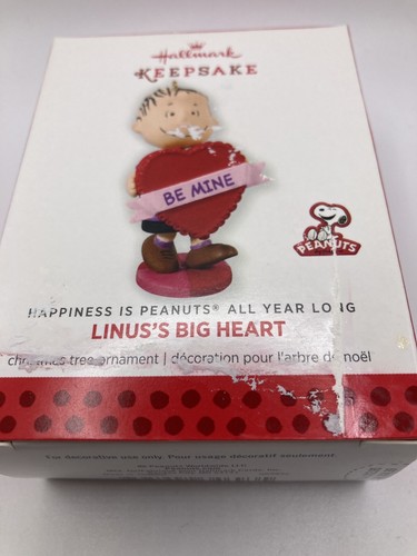 HALLMARK 2014 VALENTINE LINUS Linus's Big Heart PEANUTS #7 Monthly ORNAMENT - Picture 3 of 6