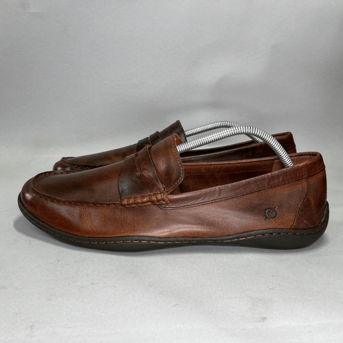 Born Penny Loafers Men's Size 12 Brown Leather Slip On Driving Moccasin Loafer - Picture 4 of 12