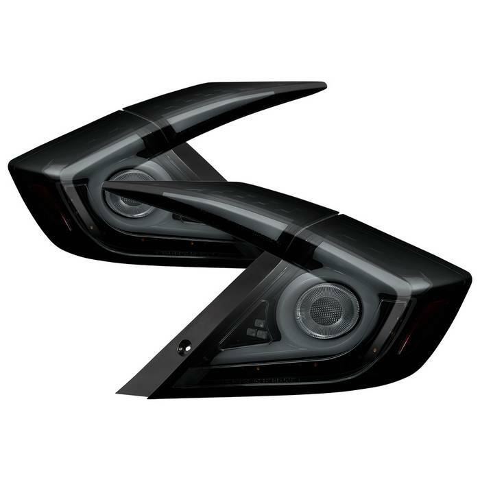 Spyder Auto LED Tail Lights - Black Smoke For 16-19 Honda Civic 4
