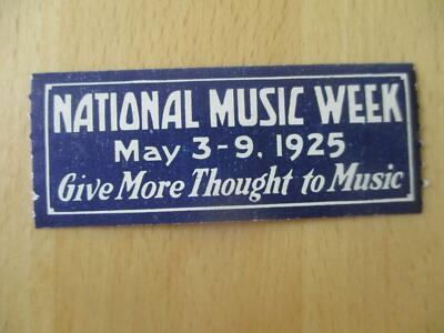 (5230) Reklamemarke - National Music Week 1925