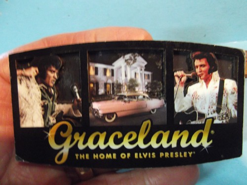 Collectible Kitchen Magnet Wood 3.75"in graceland The Home of Elvis Presley - Picture 4 of 4