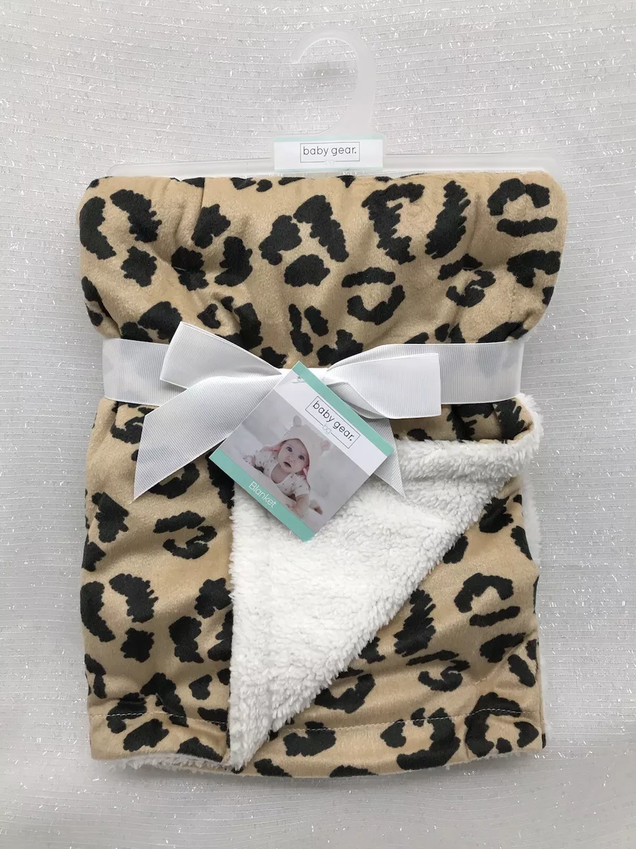Baby Gear Leopard Print Baby Blanket Lovey Security Brown Cheetah