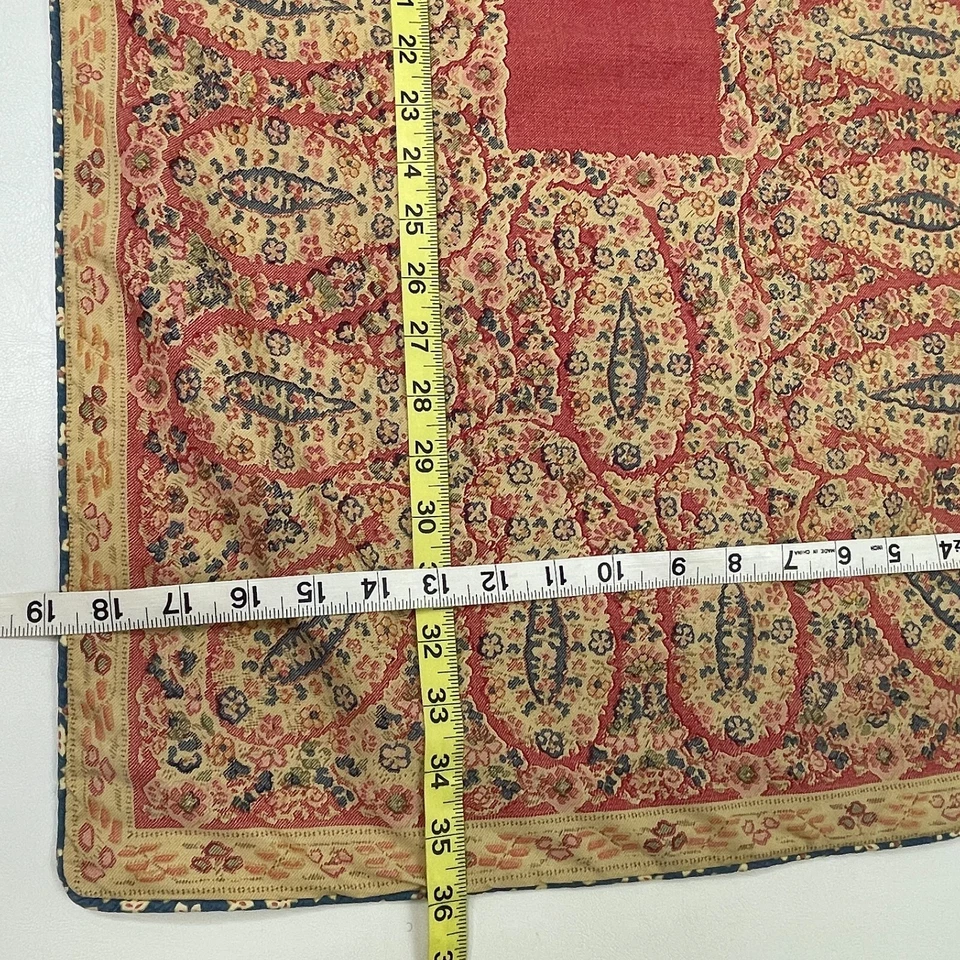 Chaps Ralph Lauren Montauk King Pillow Shams Set of 2 Cotton Red Blue Paisley - Image 4 of 4