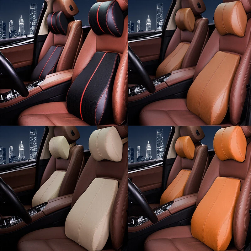 For Bentley Car Seat Headrest PU Memory Foam Pillow Neck Back Support Cushion Foto 3 de 4