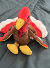 Ty Beanie Baby Gobbles The Turkey Tag Errors 1996 Retired  Rare Misplaced 