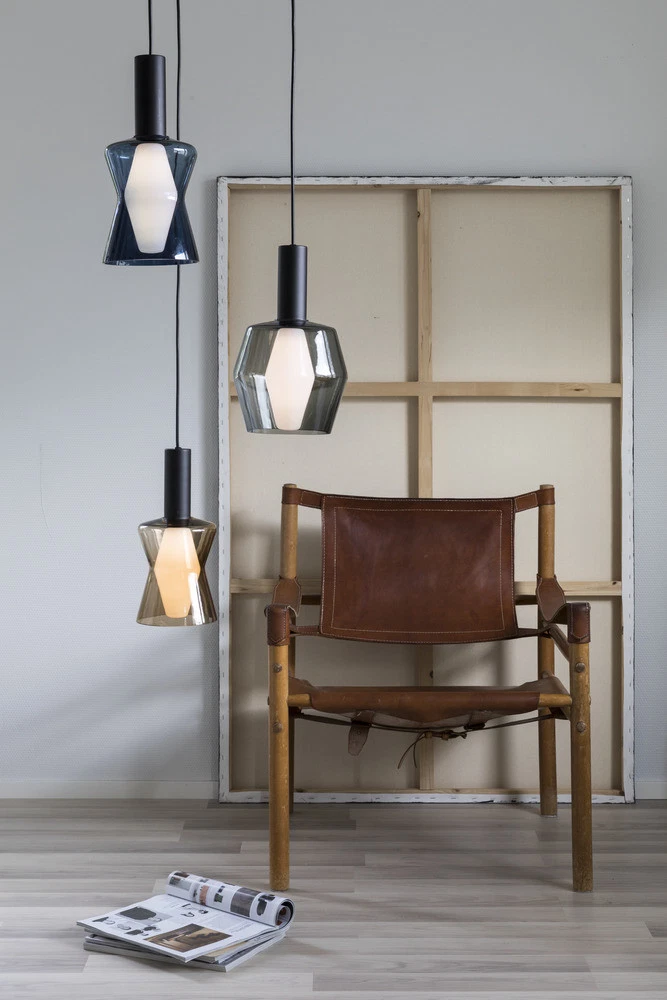 TAPIO WIRKKALA 1959 DESIGN BLOWN GLASS LIGHT PENDANT WITH BULB NEW