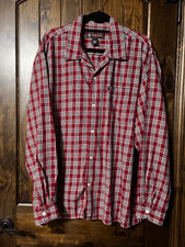 Ralph Lauren Polo Jeans Company Long Sleeve Red Plaid Button Down L