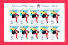 4436 Vancouver Olympic Winter Games   2010 MNH SA   Header Block of 10 x44c