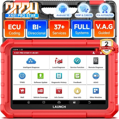 Launch X431 Pro Star Professional Car OBD2 Diagnostic Tool ALL SYSTEM ECU Coding