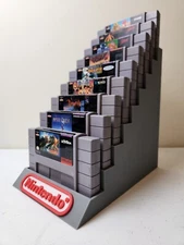 Nintendo SNES Nine Cartridge Display Stand, 3D Printed Holder