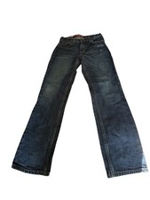 Arizona Original Adjustable Waist Jeans 12 Husky Boy's Dark Wash Straight Leg