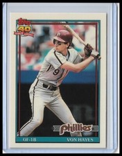 1991 Topps Tiffany - Von Hayes #15