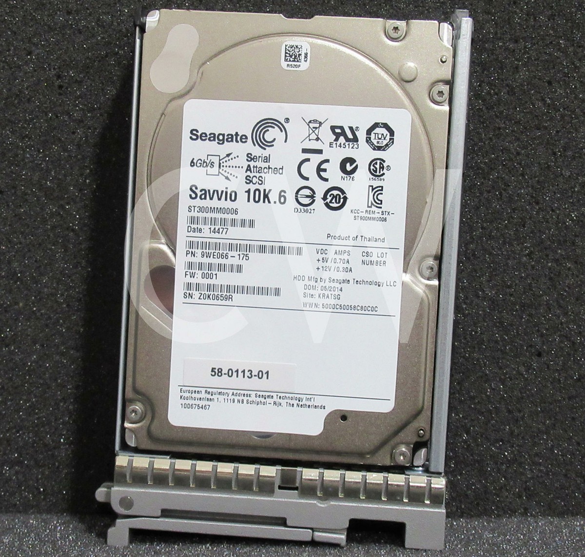 A03-D300GA2 58-0113-01 Cisco 300GB 10K RPM 6Gb/s 2.5