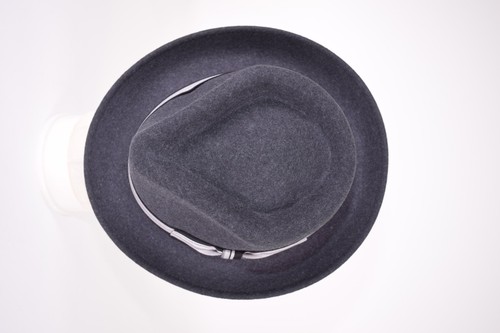 Wigens NWT Italy 100% Wool Gray Trendy Hat/Fedora *Size: Large, 59, 7 & 3/8ths* - Picture 6 of 12