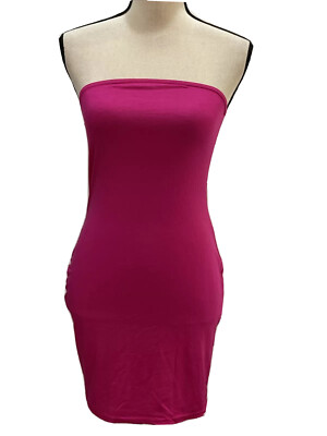 Pretty Little Things Junior's Pink BodyCon Strapless Dress Soft Size 6